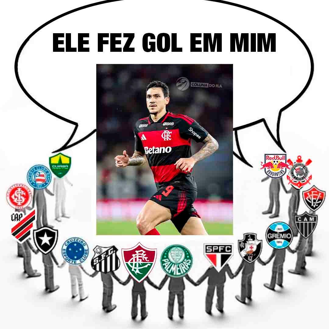 Unidos por uma razão: tomar gol do Pedro! 🤝
