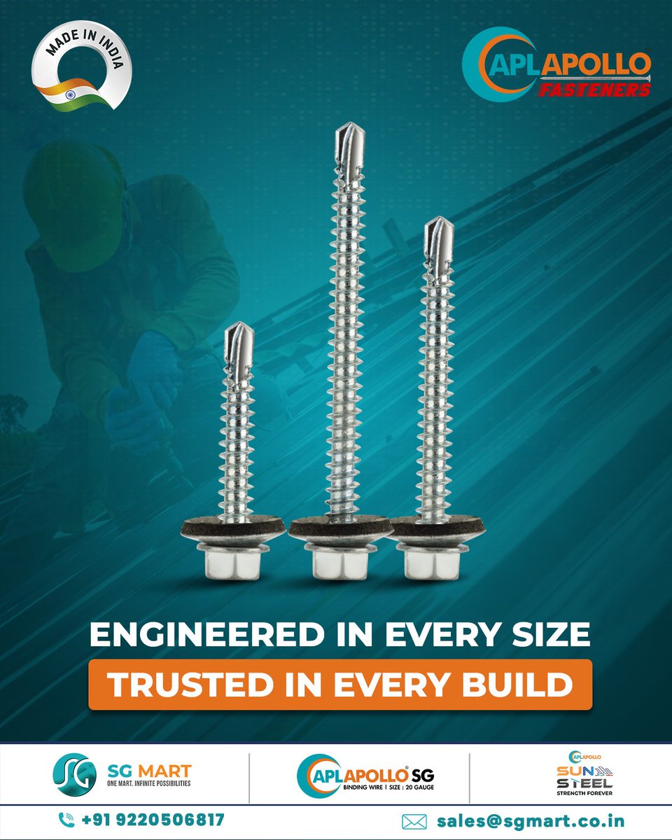 sgmart_official's tweet image. Right size. Right strength. Right choice. 🔩

APL Apollo Fasteners are engineered for precision and trusted across every build.

📞 9220506817
🌐 aplapollosgtmt.com

#APLApolloFasteners #Construction #MadeInIndia
#Earthquake #आजतक_FakeTak #BJYMRajWelcomesNitinNabinJi