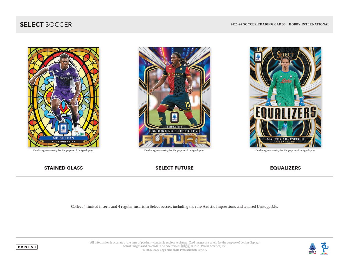製品情報】 2026年5月8日 発売予定 ⚽2025-26 PANINI SELECT SERIE A