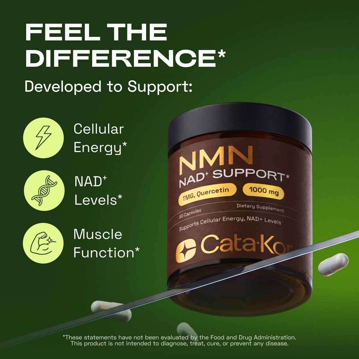 DealsGuys's tweet image. Cata-Kor NMN Supplement – 1000mg Per Serving NAD Resveratrol Supplement

🚨  amzn.to/4d7yYCw

#AD #deals #sale #amazon