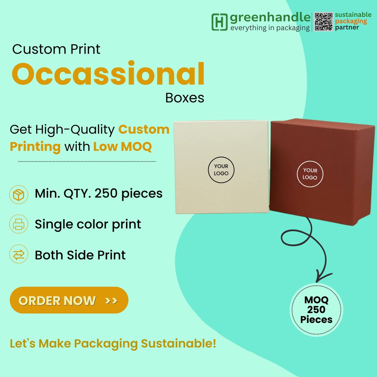 greenhandle_in's tweet image. 250 Pieces Occasional Boxes with Custom Logo – Strong Eco-Friendly Packaging Solution

#ocassionalboxes #ecofriendlypackaging #reusablebags #sustainablepackaging #cottonbags #drawstringpouch #greenpackaging #custompackaging #logoprint #justlogoprint #b2bpackaging