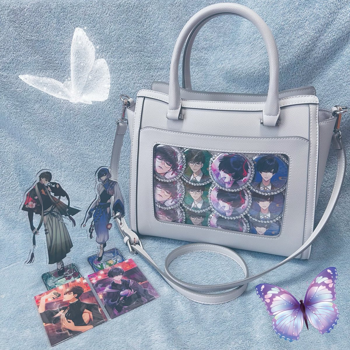 ★じゅりりん＞❁⃘*.゜和装用バッグ ダークグレー 花柄刺繍❁⃘*.゜ ☆じゅりりん＞❁⃘*.゜和装用バッグ ダークグレー 花柄刺繍❁⃘