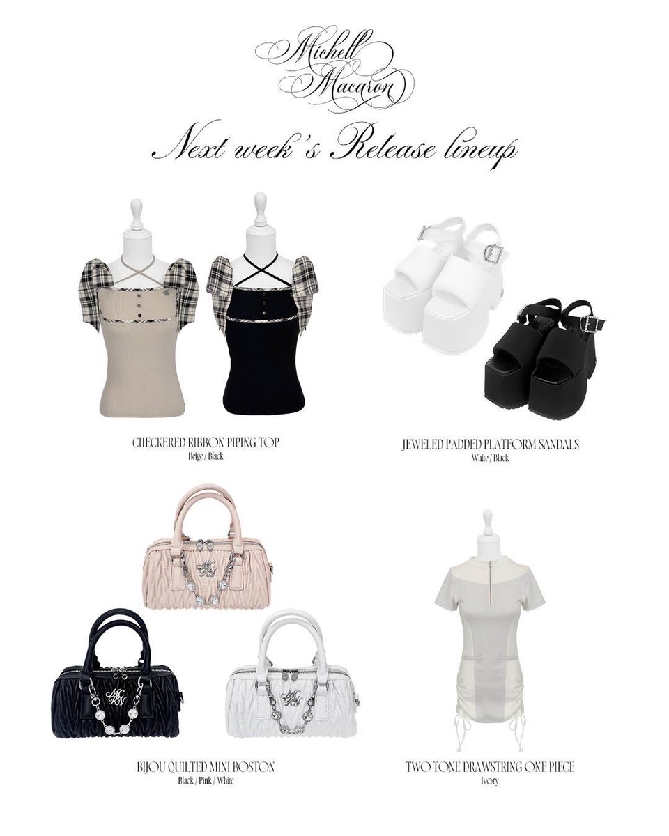 ❤︎ミシェルマカロン❤︎本日限定 𝐧𝐞𝐱𝐭 𝐰𝐞𝐞𝐤 𝐫𝐞𝐥𝐞𝐚𝐬𝐞 𝐥𝐢𝐧𝐞𝐮𝐩 ᝰ✍🏻🤍 来週も