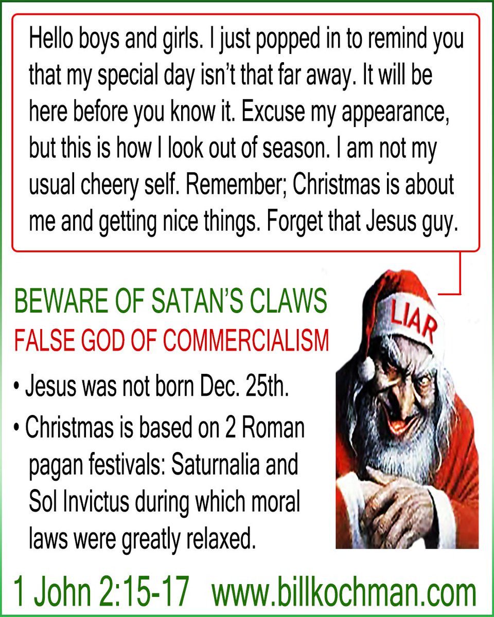 Bill_Kochman's tweet image. Holidays: Christmas Graphic 03 

#Holiday #Christmas #BirthOfJesus #MerryChristmas #Nativity

Article: "Birth of Jesus and the Star of Bethlehem":

billkochman.com/Articles/birth…

Article: "Happy Hanukkah and Merry Christmas?":

billkochman.com/Articles/Happy…

"Worldliness" KJV Bible Verse ...