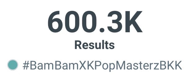 600K มาแล้วเก่งมากปรบมือ 👏🏻👏🏻👏🏻

#BamBamXKPopMasterzBKK
#BamBam <a href="/BamBam1A/">BamBam</a>