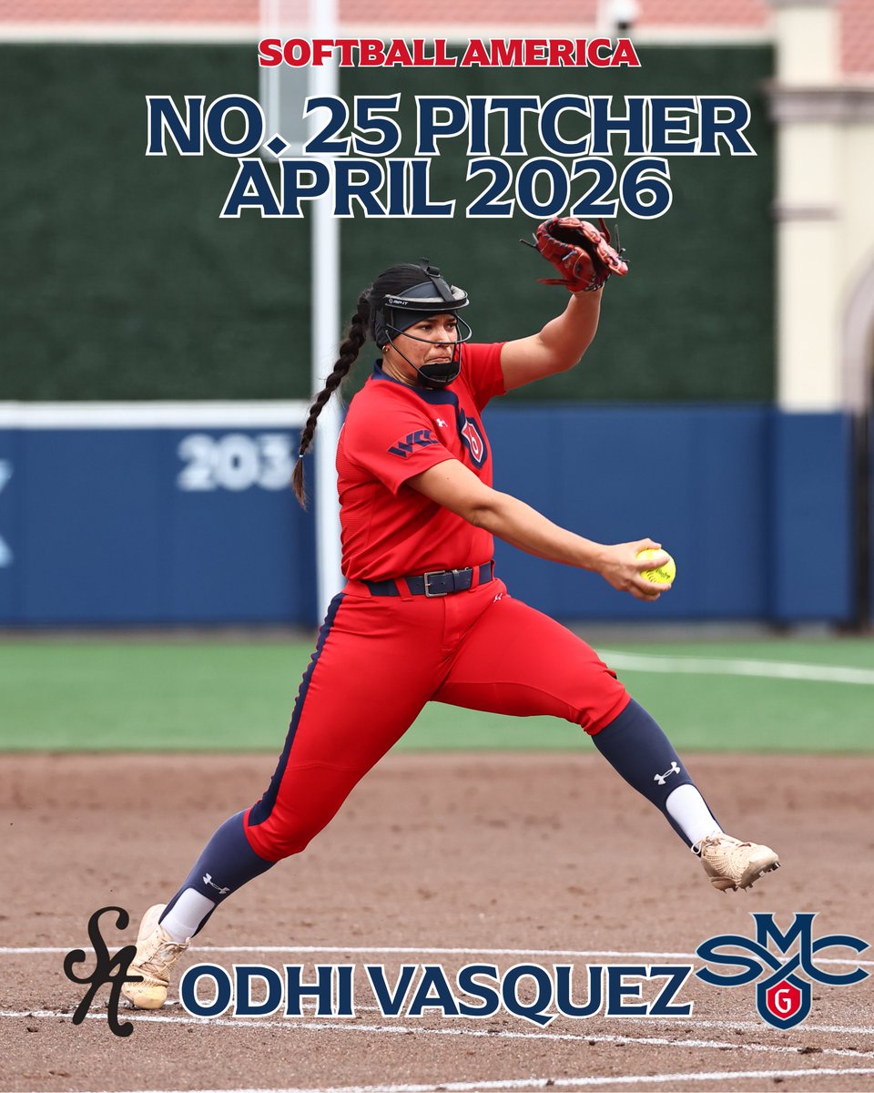 GaelsSoftball's tweet photo. Might be number 25 according to Softball America, but in our books, Odhi Vasquez is number 1!

For the month of April: 10 App, 5 Starts, 6-1, 2 Saves, 1.38 ERA, 45 Ks, 0.190 Opp BA

#GaelsRise @WCCsports @SoftbalAmerica https://t.co/7ROFoAFhrN