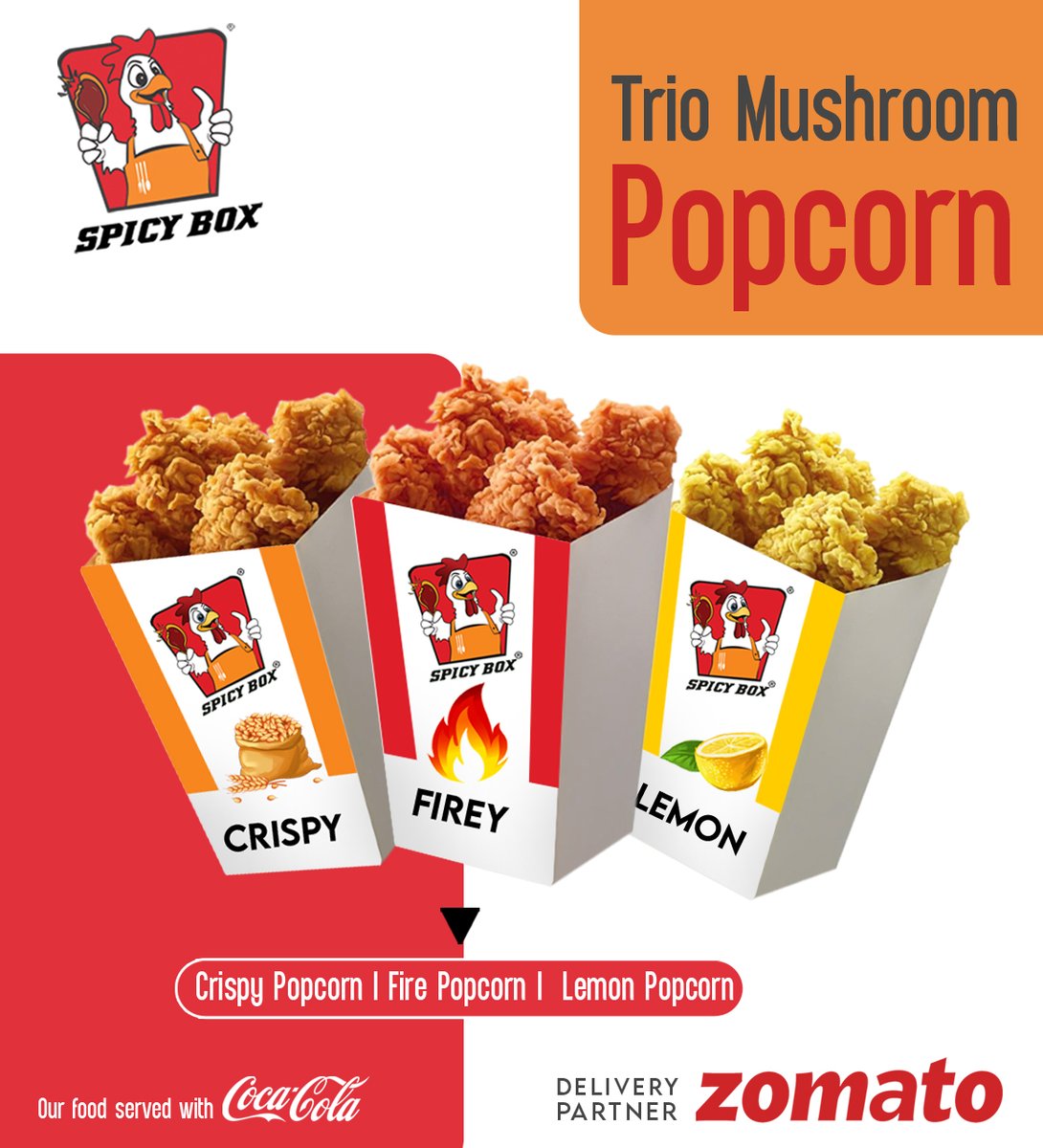 FOODBOXSPICY's tweet image. #TRIO_MUSHROOM_POPCORN
𝐎𝐮𝐫 𝐒𝐩𝐞𝐜𝐢𝐚𝐥 𝐓𝐑𝐈𝐎 MUSHROOM 𝐏𝐎𝐏𝐂𝐎𝐑𝐍 𝐌𝐄𝐍𝐔
We are available for online orders Exclusive on ZOMATO
zomato.onelink.me/xqzv/fjzbbndj
#SPICYBOX #chickenwings #popcorn #wings #chickenlegs #Franchise #Dileepreddy #friedchicken #tastyfood #stripes