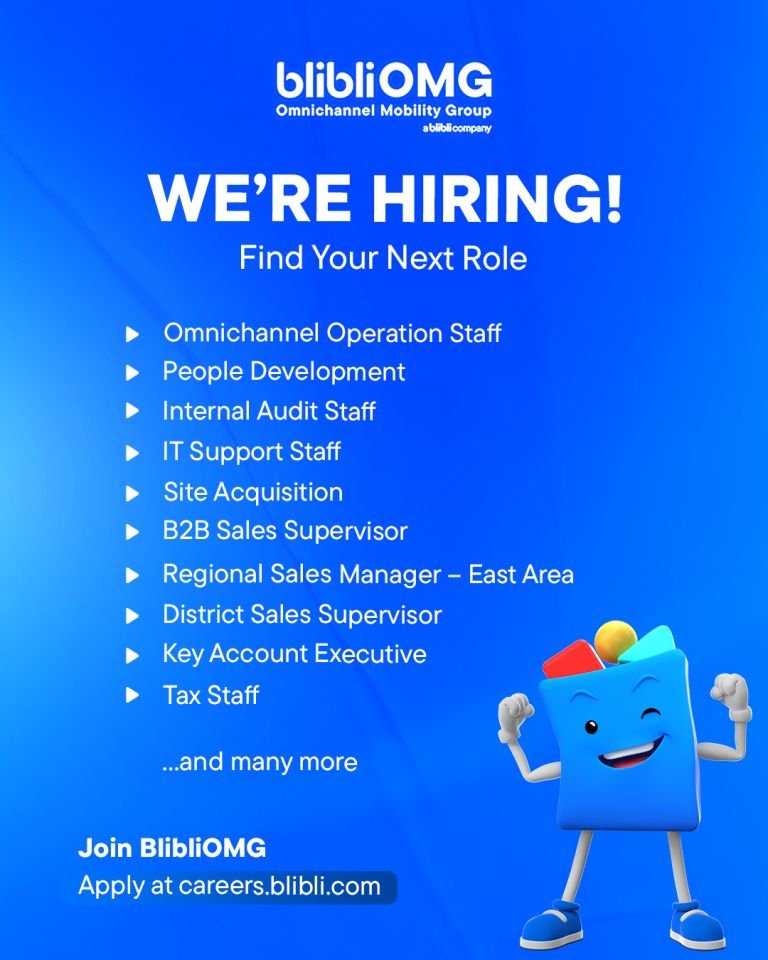 BliBli lagi buka lowongan banyak nih, 

kepoin sendiri posisi dan detailnya melalui link careers.blibli.com
