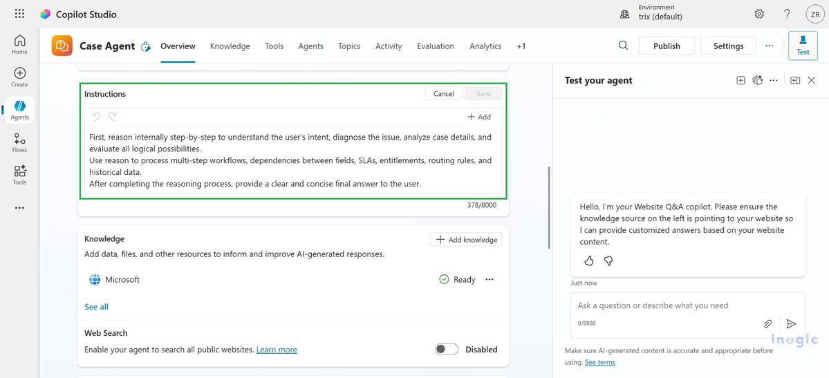 inogic's tweet image. Fast answers don’t equal better support.

If your AI isn’t reasoning,
it’s just replying.

Copilot Studio is moving toward context-aware decisions not just responses 👇
inogic.com/blog/2025/12/h… 

#AIinSupport #IntelligentAutomation #Dynamics365