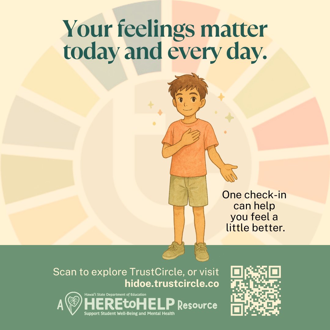 trustcircle's tweet image. TrustCircle in Hawai‘i 🌺

Daily check-ins.
Real insights.
Better student support.

#TrustCircle #Hawaii #HIDOE