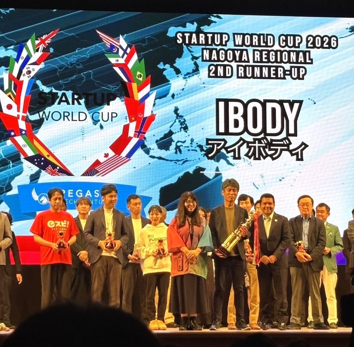 iBody2018's tweet photo. 📢 Startup World Cup 名古屋予選
当社CEO天草がピッチ登壇し、3位入賞という評価をいただきました🎉日頃より応援いただいている皆様に心より感謝申し上げます。
今後もさらなる価値創出に向けて挑戦を続けてまいります🌏　＃iBody #Startupworldcup https://t.co/3KoR0kDQWm