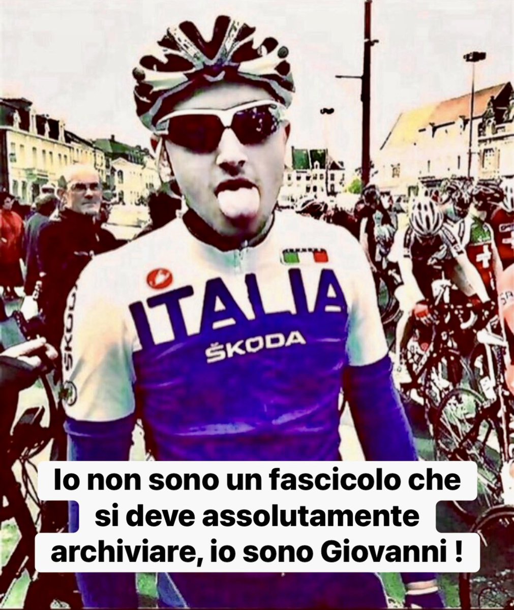 #Rocchi VERGOGNA D’ITALIA
Uno dei due vicepresidenti della società organizzatrice della corsa ciclistica dove, a poco più di 100 metri dalla linea di arrivo, è morto mio figlio Giovanni, è Pierino Cereda, sindaco di Guazzora (AL). L’altro vicepresidente è Piero Angelo Cisi,