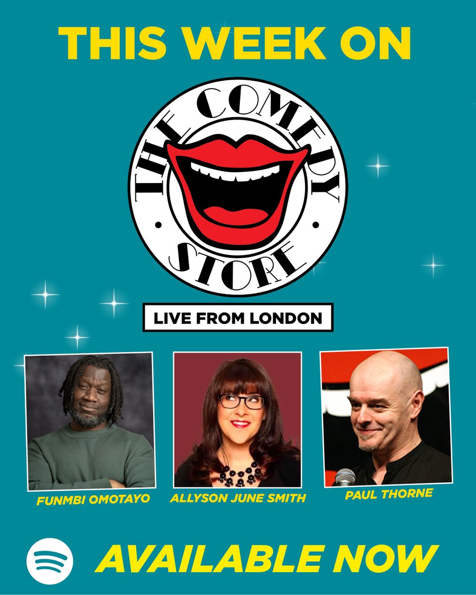 comedystoreuk's tweet image. Funmbi Omotayo, Allyson June Smith and Paul Thorne are here to start your week with a laugh with The Comedy Store Live Podcast! Watch and listen on Spotify: open.spotify.com/show/4GRhbFO5p…

#comedypodcast #standup #ukcomedy #thecomedystoreuk #livecomedy #standupcomedy