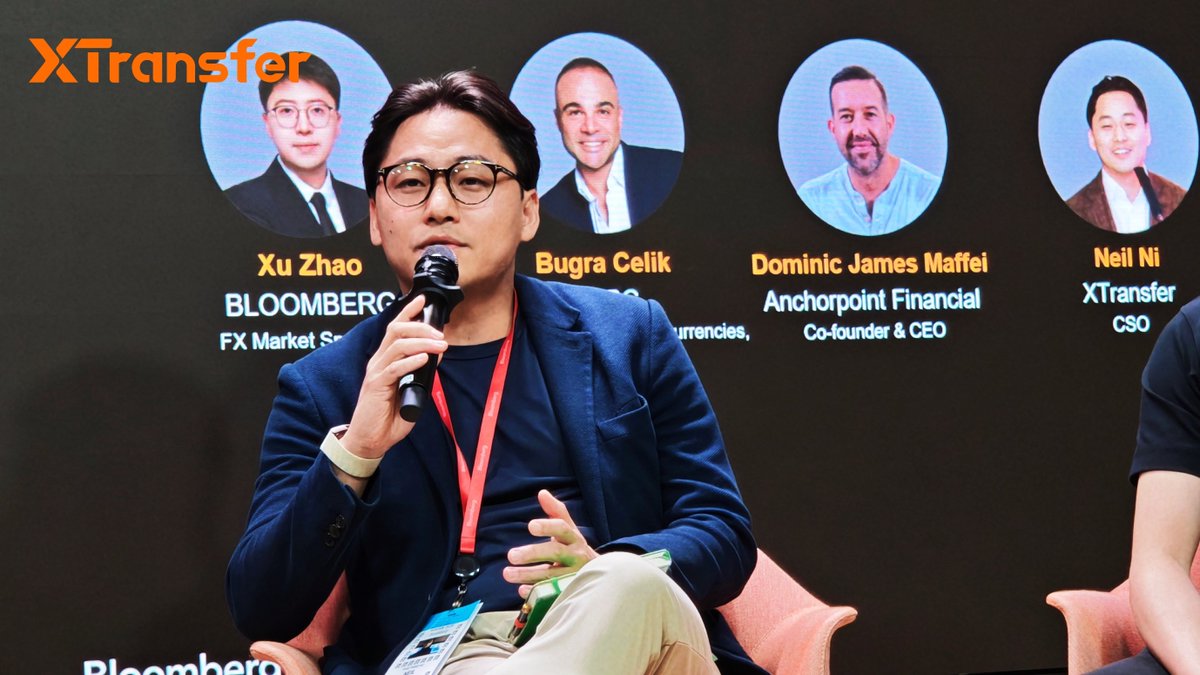 XTransferGlobal's tweet image. 🔥 Last week, our CSO Neil Ni joined a #panel by Bloomberg × HK Gold Exchange × LTP with RedotPay &amp;amp; HSBC, discussing the convergence of #payments, RWAs, and financial integration.

Thanks to #Bloomberg &amp;amp; moderator Xuzhou! 👏

#XTransfer #Fintech #Payments #RWA #DigitalAssets