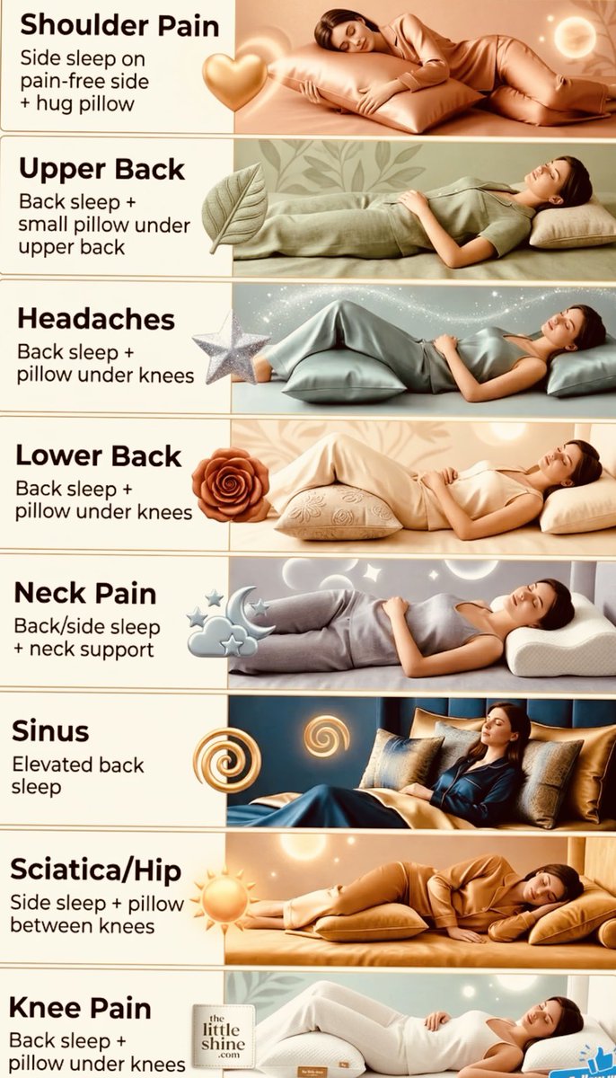TheFitistan's tweet image. Your sleeping position can impact your spine, breathing, digestion &amp;amp; even energy levels the next day.
Small change…Big difference.
#HealthTips