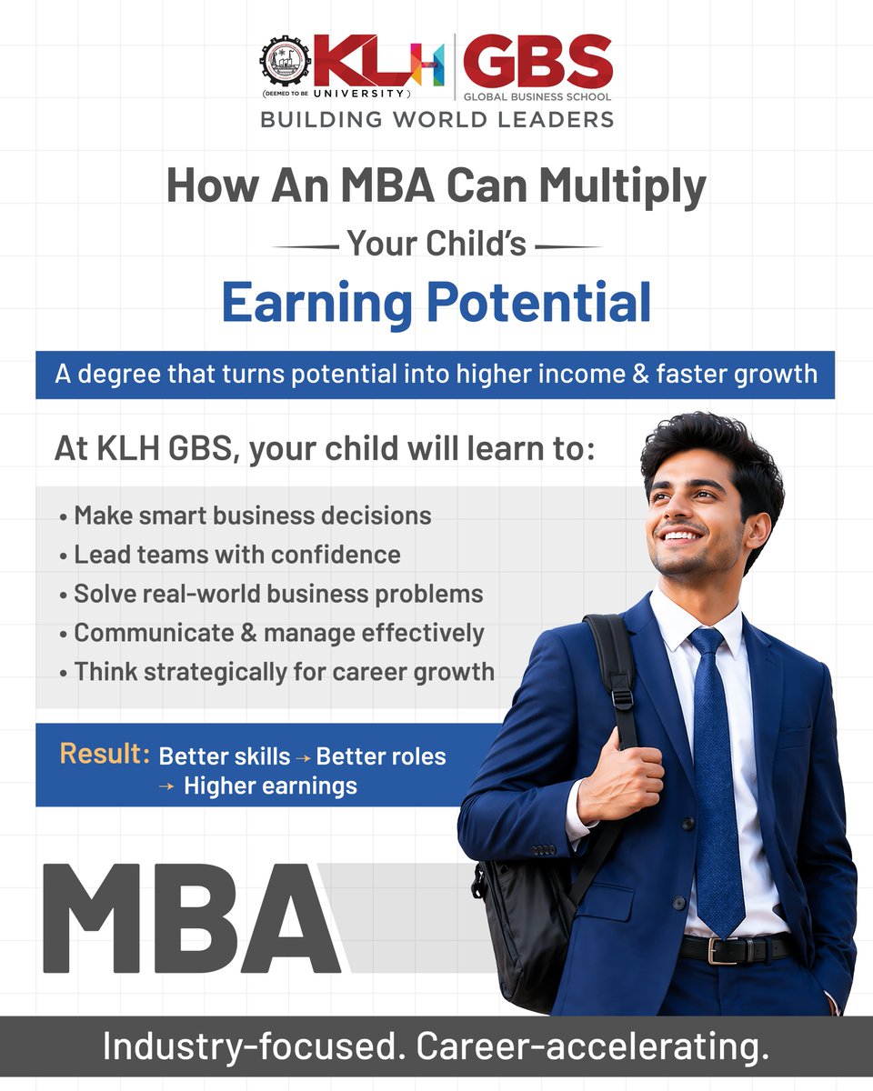 klhgbs's tweet image. Build a future-ready career with MBA @ KLH GBS—develop leadership, decision-making &amp;amp; real-world business skills.

🎓 Admissions Open 2026–27
🔗 kluniversity.in/admissions/

#MBA #KLHGBS #BusinessEducation #Leadership #CareerGrowth #AdmissionsOpen
