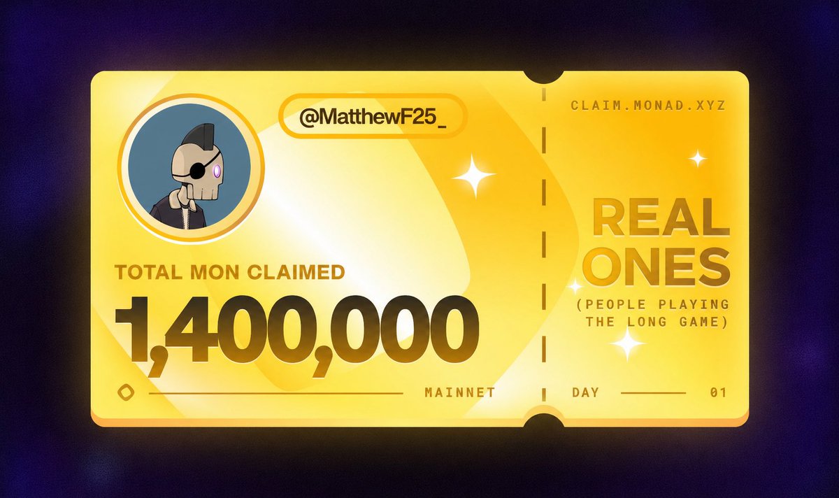 MatthewF25_'s tweet photo. this is how much $MON i got from wave 3 card, how much did u get ?

@monad https://t.co/7mAcPwTQKh