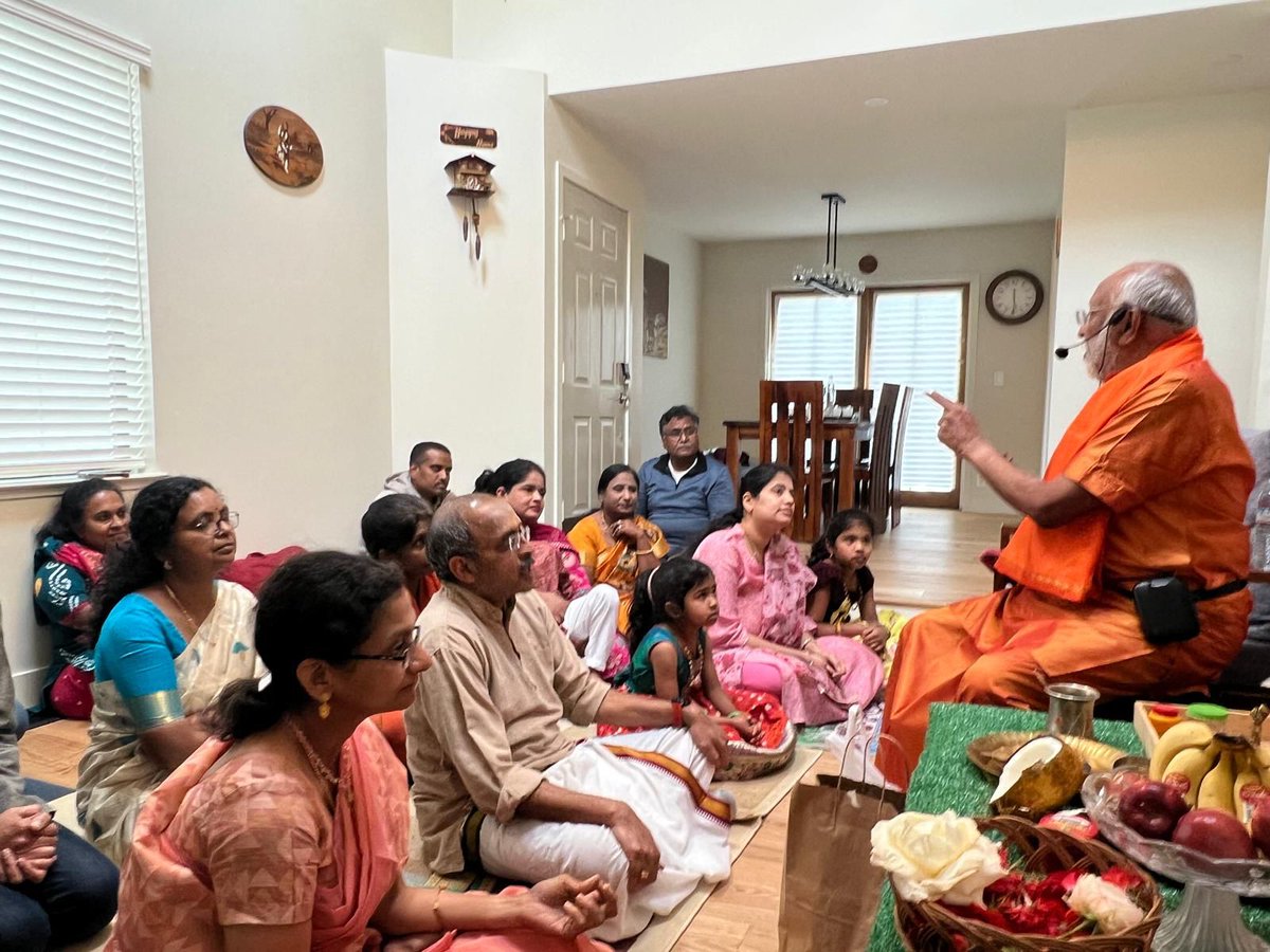 Prasanna_Trust's tweet photo. Happy day with prayers.
Completed the Satyanarayana Pooja at San Jose in Subbu and Chitra’s home. The atmosphere was filled with sacred vibrations, and hearts were touched by the simplicity and depth of the ritual.
Blessings
Swami Sukhabodhananda
#SatyanarayanaPooja #Devotion https://t.co/B9UF6AP1iT
