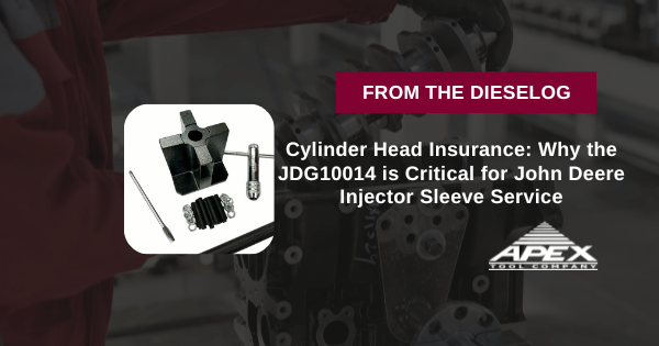apextools's tweet image. 📉 Cost of a JDG10014 tool: $440. Cost of a John Deere cylinder head you just scored trying to pry a sleeve out: ~$8,000. Math checks out. apexinds.com/jdg10014-john-… #JohnDeere #ShopLife