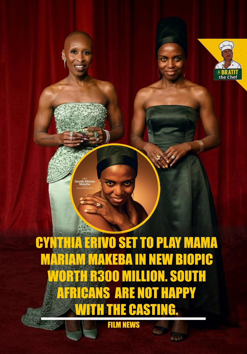 IrisJulianne's tweet photo. What do you y'all think about Cynthia Erivo playing Mariam Makeba, wouldn't Thuso Mbedu make a better Mama Africa? https://t.co/8QIjqueHWh