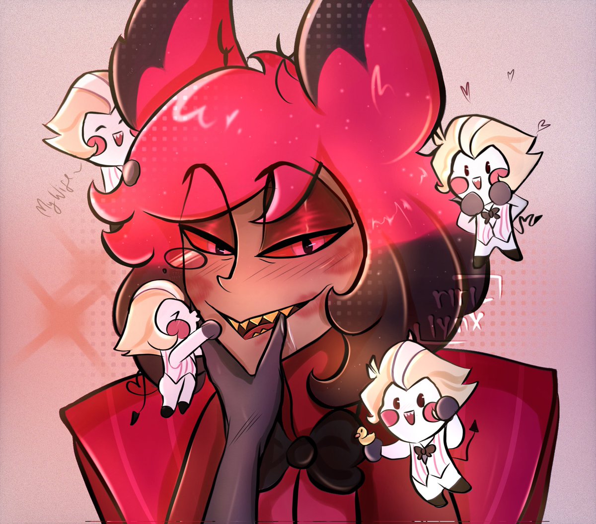 riri_lynx's tweet image. I felt all the sugar ☄️ 
#radioapple #appleradio #hazbinhotel #alastorxlucifer #fyp