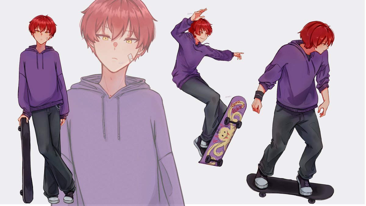 yeeliiv's tweet photo. my favourite headcanon: Karma's a skater
#AkabaneKarma #Assassinationclassroom #fanart https://t.co/qLfLXoU3LN