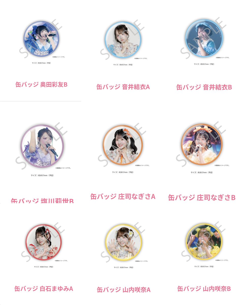 sweet steady 塩川莉世生誕クジ　缶バッジ SWEET STEADY 2nd ANNIVERSARY LIVE すきくじ 交換 譲)D賞 缶バッチ