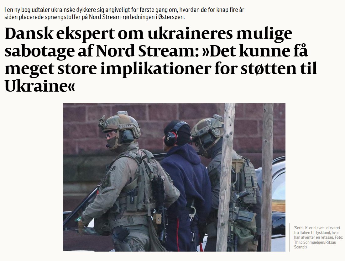 Det ikke bare kan få store implikationer for støtten til Ukraine - det skal have store implikationer for støtten at de har saboteret Nord Stream.

Det er jo et angreb på europæisk energiinfrastruktur, og dermed et angreb på hele Europa.