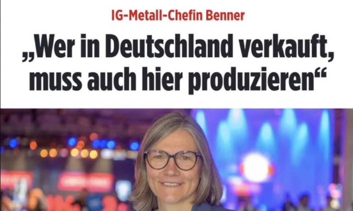 Kauft deutsch, Volksgenossen. Deutsch deutsch deutsch deutsch deutsch! Kauft nur deutsch! Nur Deutsches den Deutschen und nichts als das! Ihre linksnationalistische <a href="/IGMetall/">IG Metall</a> .