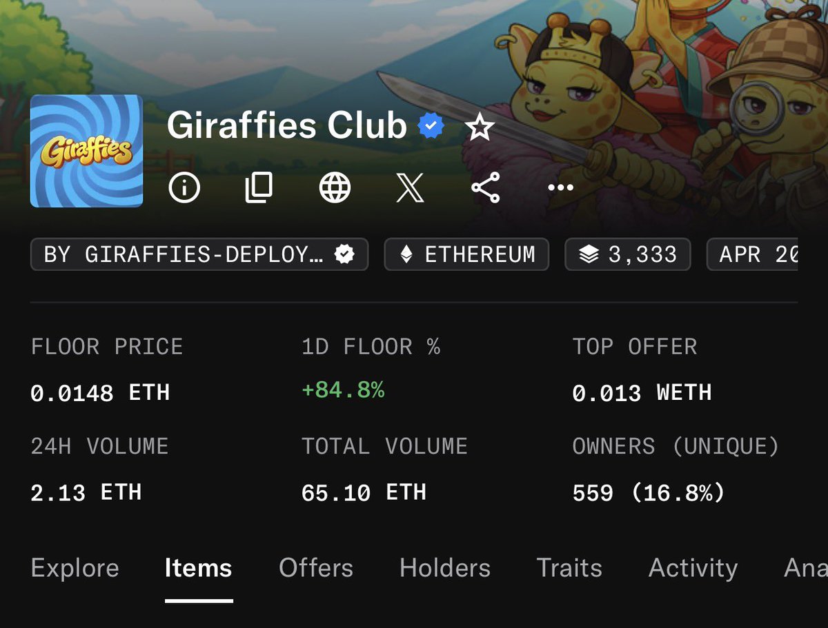More higher giraffe 🦒 

<a href="/giraffies_nft/">Giraffies</a>
