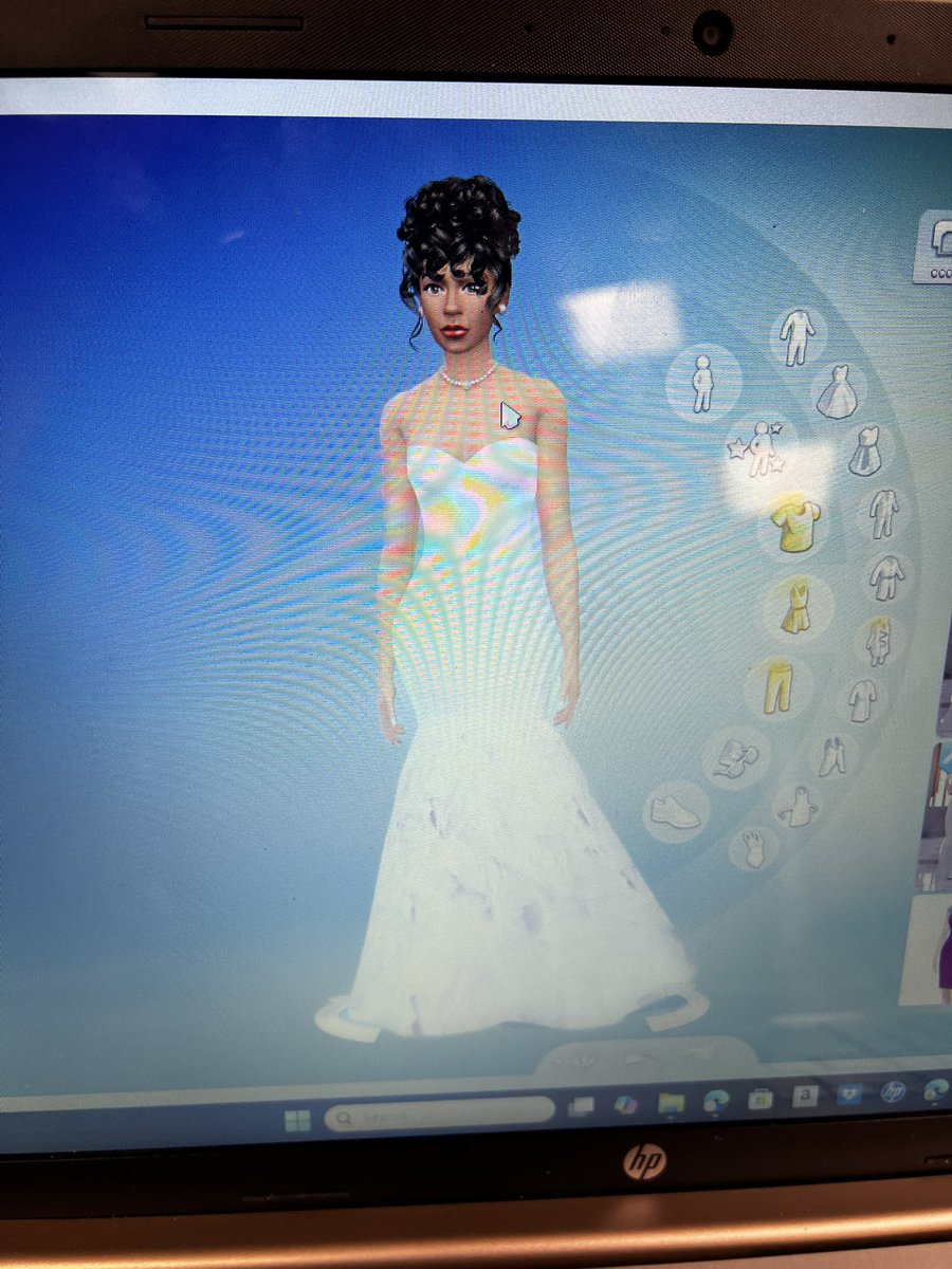 RatedLexxx___'s tweet image. My girl wedding ready. I was going for Whitney Houston meets Selena #Sims4