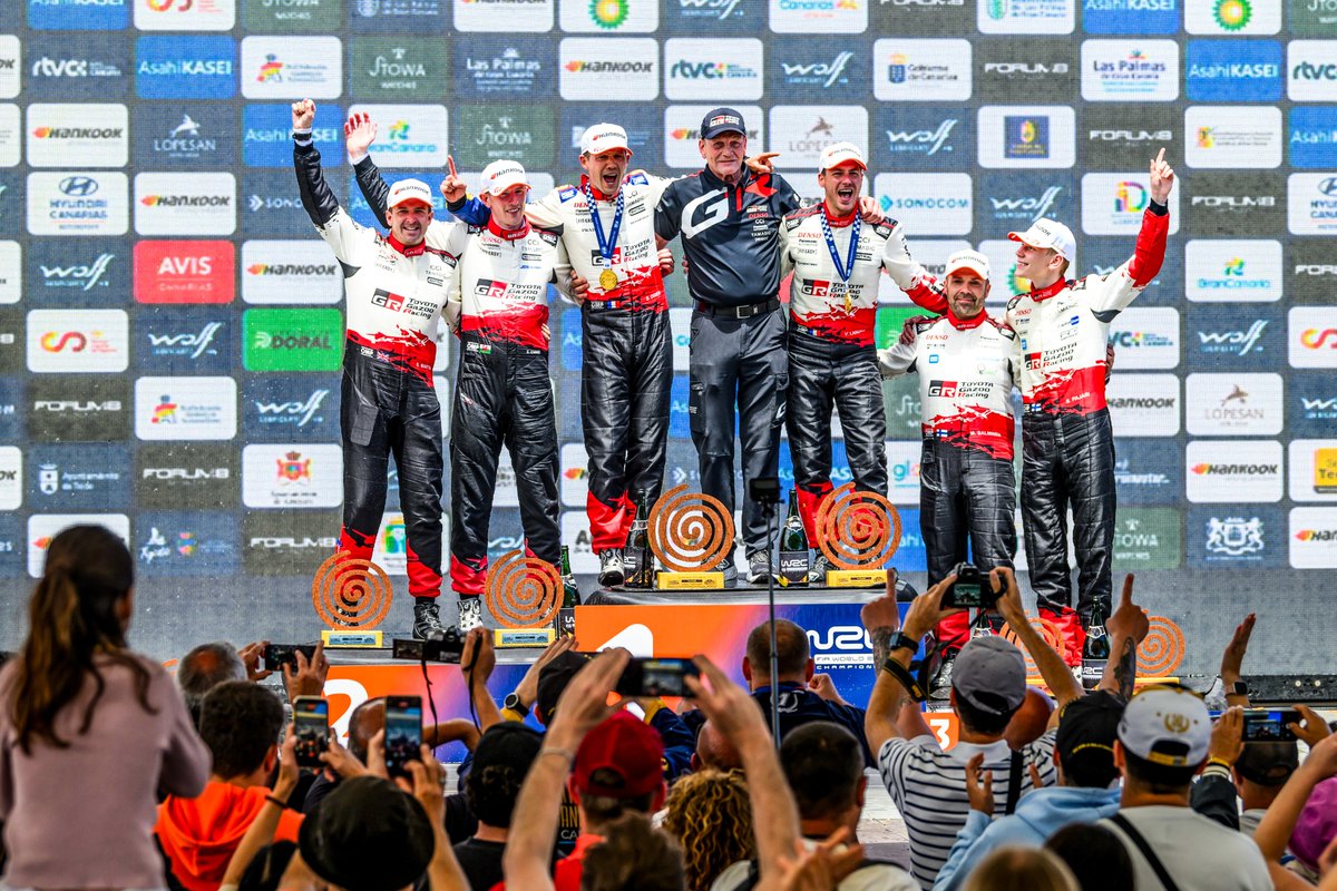 OfficialWRC's tweet image. #WRC Podium 🥳 #RallyIslasCanarias 🇪🇸