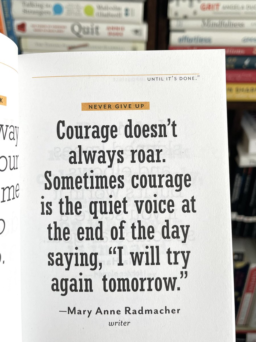 readswithravi's tweet image. Courage doesn’t always roar.