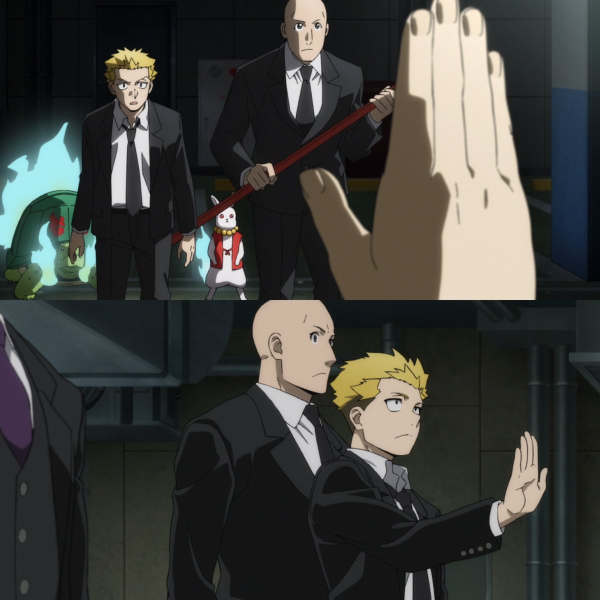 ReadyKafka's tweet photo. Episode 4 of #StudioBones & @Crunchyroll’s #DaemonsOfTheShadowRealm is out!
New action, new Daemons, and new characters galore!
Please welcome these amazing performers to our already stacked cast:
@KentWilliamsVA as Gonzo Kagemori
@BrandLoVO as Haruo Kuroya
@ZLoeraVO as Akio Kuroya
#CiaranStrange as Kotetsu & Jiro
@tbirdlizzy as Bunbun
Whew!
#SATURDAEMONS #YominoTsugai #黄泉のツガイ