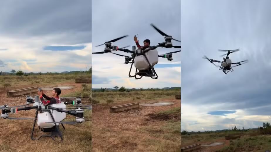 felipeclopes's tweet photo. US is so behind in this technology. Brazil had light flying vehicles for months now.

Disclaimer: it might come with a small dose of cancer due to pesticide barrel cockpit. https://t.co/pBKy6GuJtc
