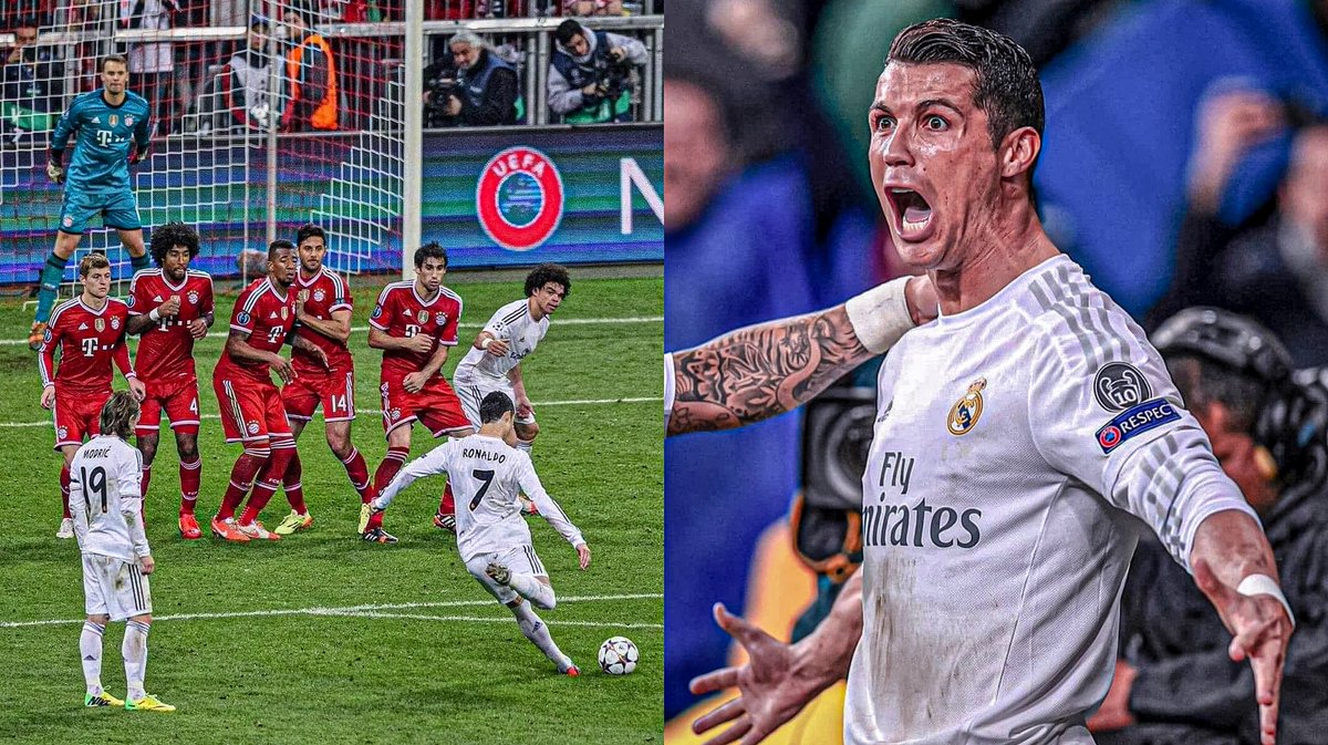 🇪🇺 Jogadores com mais gols de falta na história da Champions League:

🇵🇹 Cristiano Ronaldo: 12 Gols
🇮🇹 Del Piero: 11 Gols
🇧🇷 Juninho Pernambucano: 10 Gols
🇧🇷 Rivaldo: 08 Gols

Quando o assunto é Champions, CR7 domina! 🔥