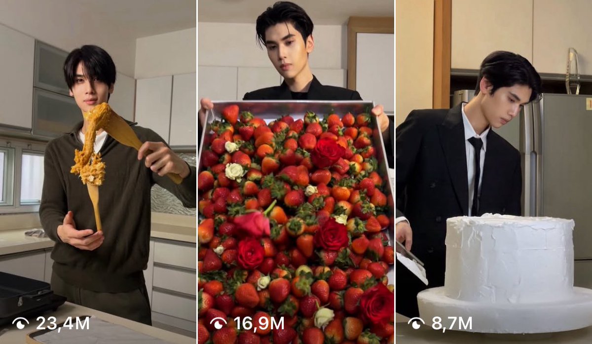 jddheyy's tweet photo. This is Chef Dunk’s top 3 most-viewed reels! One of it is a giant cake for his MJ 🤭

GOOD MOMENTS 4M FOR DUNK

#ตกหลุมรักคนหล่อชื่อดัง4ล้านฟอล https://t.co/6sbqeNanty