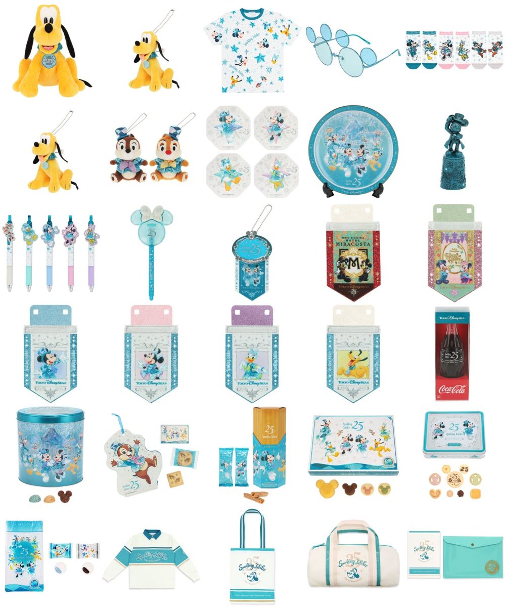 tdr_415's tweet image. ━━━━━━━━━━━━
#ディズニーストア
「東京ディズニーシー25周年」

＼本日より／
スパークリング・ジュビリーの一部グッズが未入園でも購入できるようになったよ⋆˙⟡

※未入園購入は、ディズニーストア.jp（ストアのオンラインサイト）で購入だよ！
store.disney.co.jp/search/?q=%E6%…
#Disney
