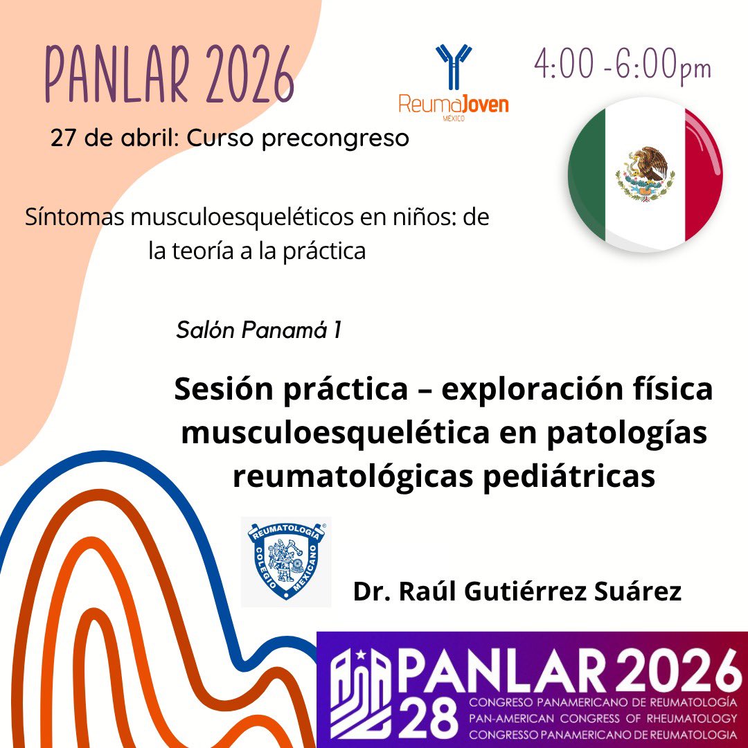ReumaJoven's tweet photo. Otra sesión que no te puedes perder es la de exploración física músculo esquelética en patologías reumatológicas pediátricas  #reumatologos #pediatras https://t.co/v2EjsKcfNP