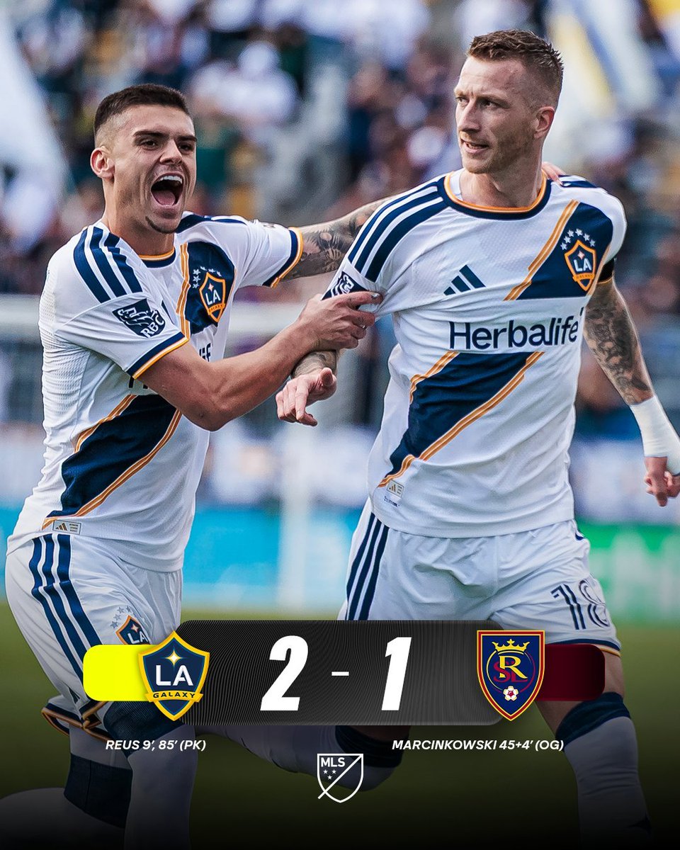 latingoles's tweet image. ✅ FINAL - @LAGalaxy_Es 2-1 #SaltLake

Doblete del astro alemán, Marco Reus, para un triunfo más que necesario del 'Galaxy' para encenderse en la disputa en el Oeste de la MLS. 90' para los Sanabria 🇺🇾, Lucas en el cuadro de casa, Juanma en la visita.

Pec 🇧🇷, Garcés 🇨🇴 y Cuevas