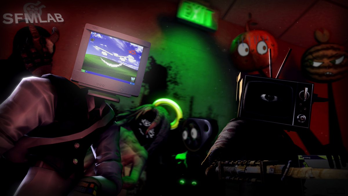 Cursor54's tweet image. Introducing... NPC SQUAD!
funny guys fr fr 
#sfm #poster #sourcefilmmaker #npc #tvhead #pchead #goofyah #spoiler #sfmlab