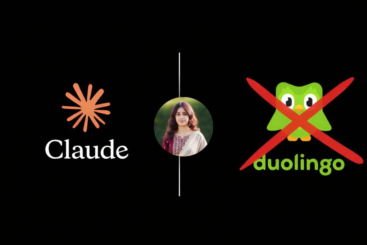selinaai_'s tweet photo. Duolingo couldn’t teach me English in 4 years.

Claude did it in less than 4 weeks.
For free.

Here are the exact 8 prompts I used 👇

[ Bookmark this thread 🔖 you’ll need it ] https://t.co/MFi8QTiVnm
