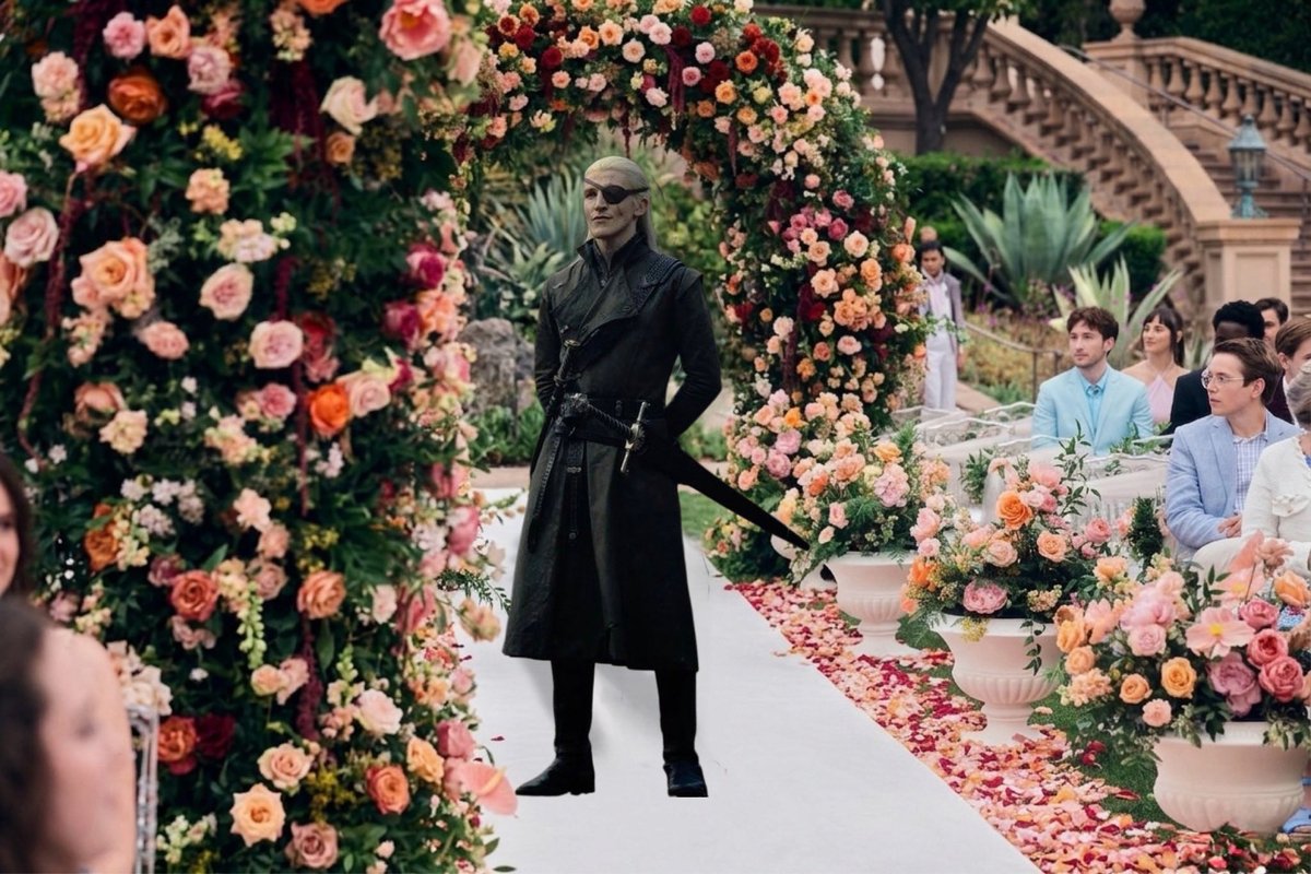 aemond targaryen has arrived at the cassie nate wedding