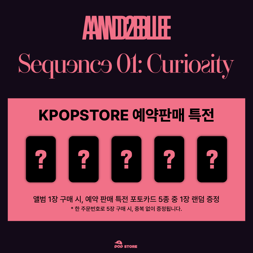 kpopstorecokr1's tweet photo. 🖤#AND2BLE - 1ST MINI ALBUM [Sequence 01: Curiosity] PRE-ORDER EVENT

🖤전 구매 고객 예약 판매 특전 포토카드 1:1 증정

🔗LINK
KR https://t.co/3yLa88ApVb
US https://t.co/SdtxChvtYM
CN https://t.co/CtDho4E8rc
JP https://t.co/dx6gHTOuNC

#AND2BLE #앤더블 #AND2BLE_Curiosity
@AND2BLE https://t.co/7FITvX4MB4