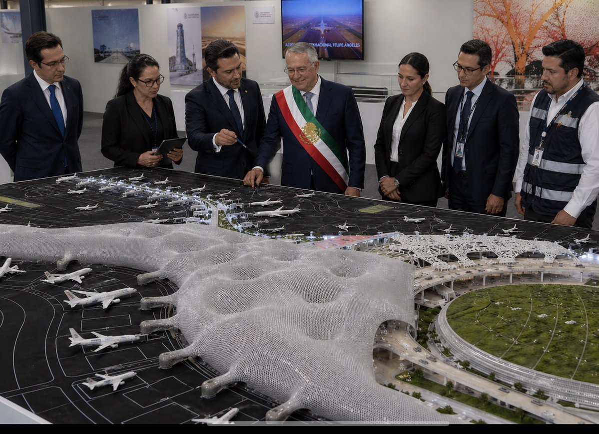 Año 2030.

En noviembre, el presidente Ricardo Salinas Pliego reanuda la construcción del Nuevo Aeropuerto Internacional de la Ciudad de México, con financiamiento del sector privado nacional e internacional. El proyecto busca detonar inversión y desarrollo en una de las zonas