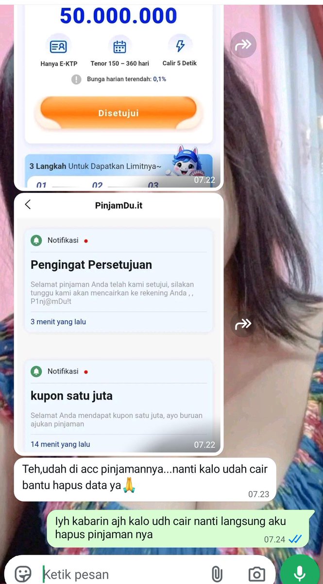 andini_fen21286's tweet image. Yang punya limit pinjol di apk mana aja , kalo mau cairkan pinjaman terus langsung hapus data pinjaman ( biar data pinjaman hilang &amp;amp; ga perlu bayar pinjaman ) japri aja guys , aku bantu sampe kelar🥳🤗🔥

#pinjol 
#hapus_data
#stop_pinjol
