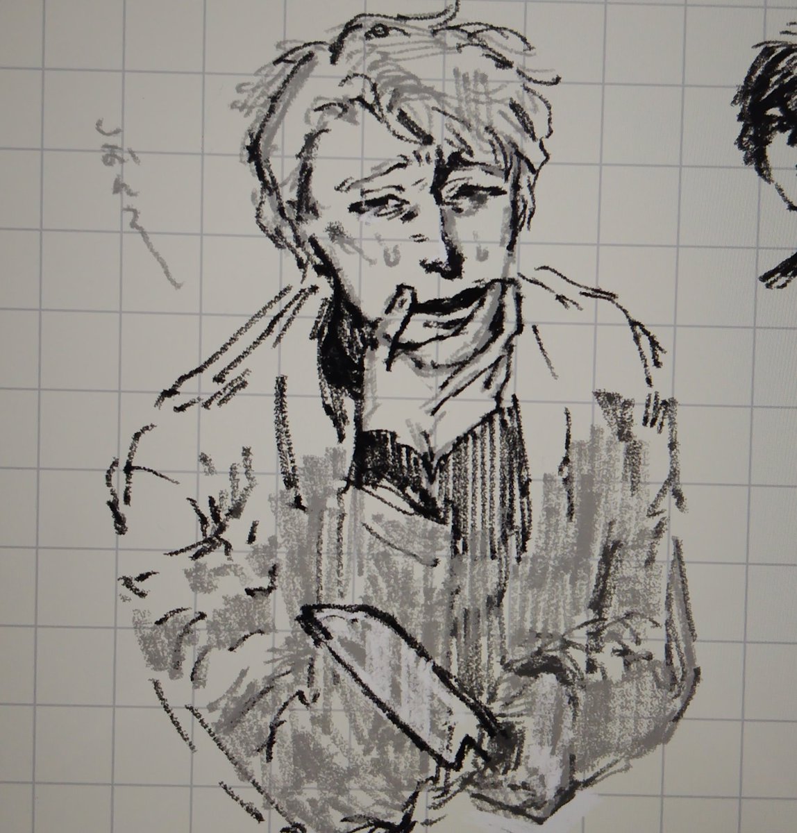 iwa_o3's tweet photo. 講義中のrkgk分け目逆だった志遠 https://t.co/yZL9DOkdXp