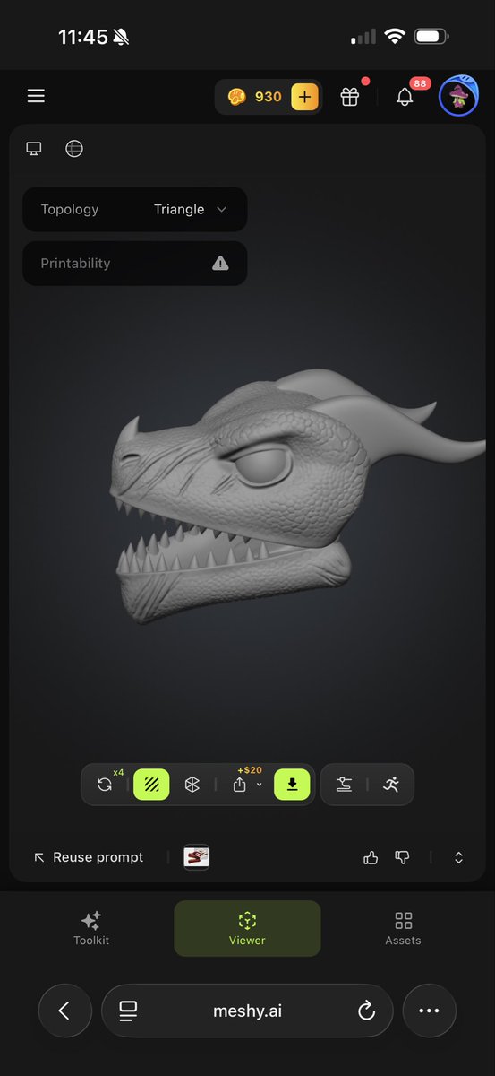MattDt9's tweet image. Love it or hate it, this was fun to try out.

Original kids drawing.
Grok AI image 
Meshy AI 3d generation 

Now I can print a dragon head for my kid to display.  

@MeshyAI #render #3d #print #tech #ai