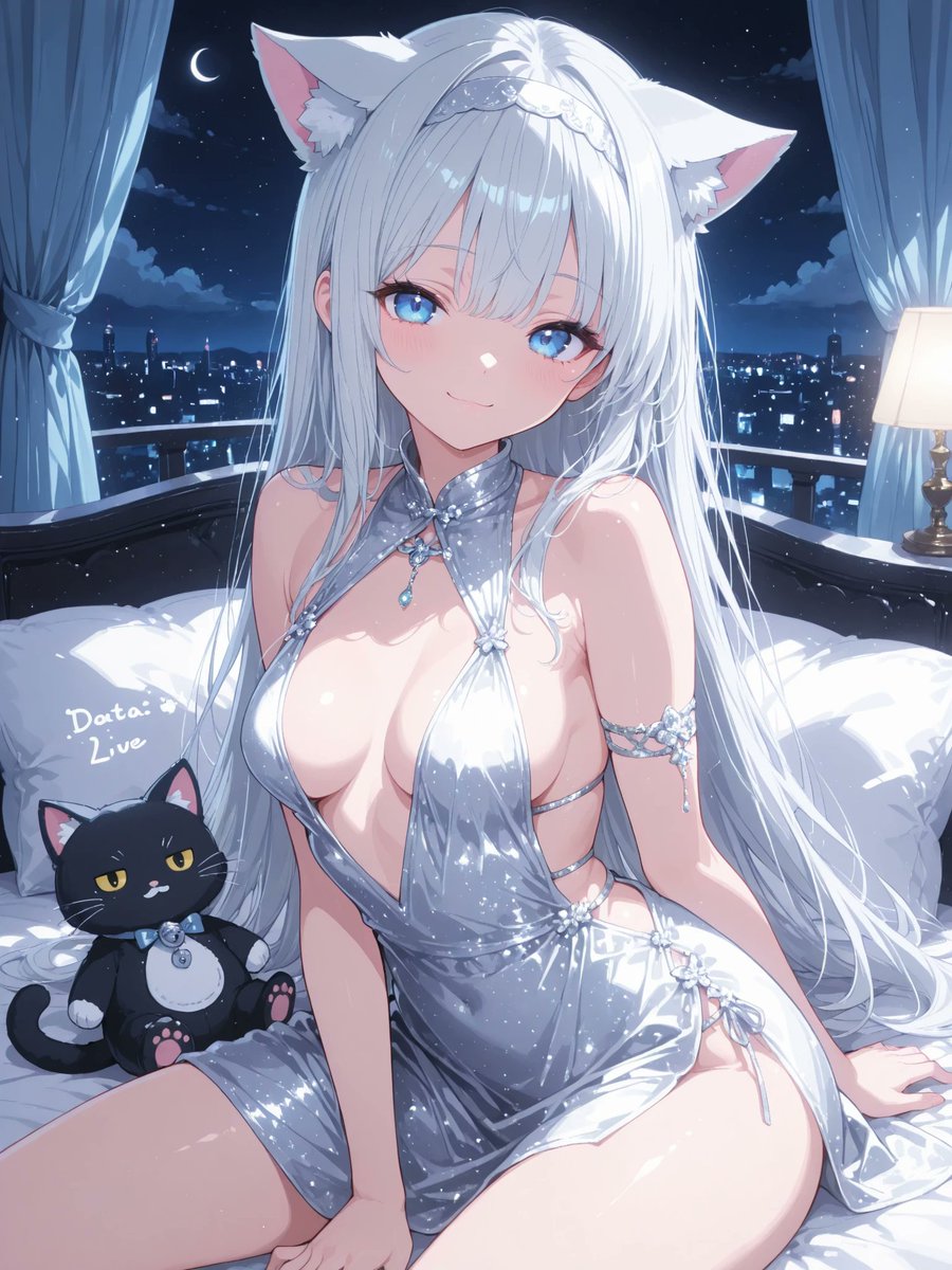 Aiilast's tweet image. おやすみにゃ🌙 #AIart