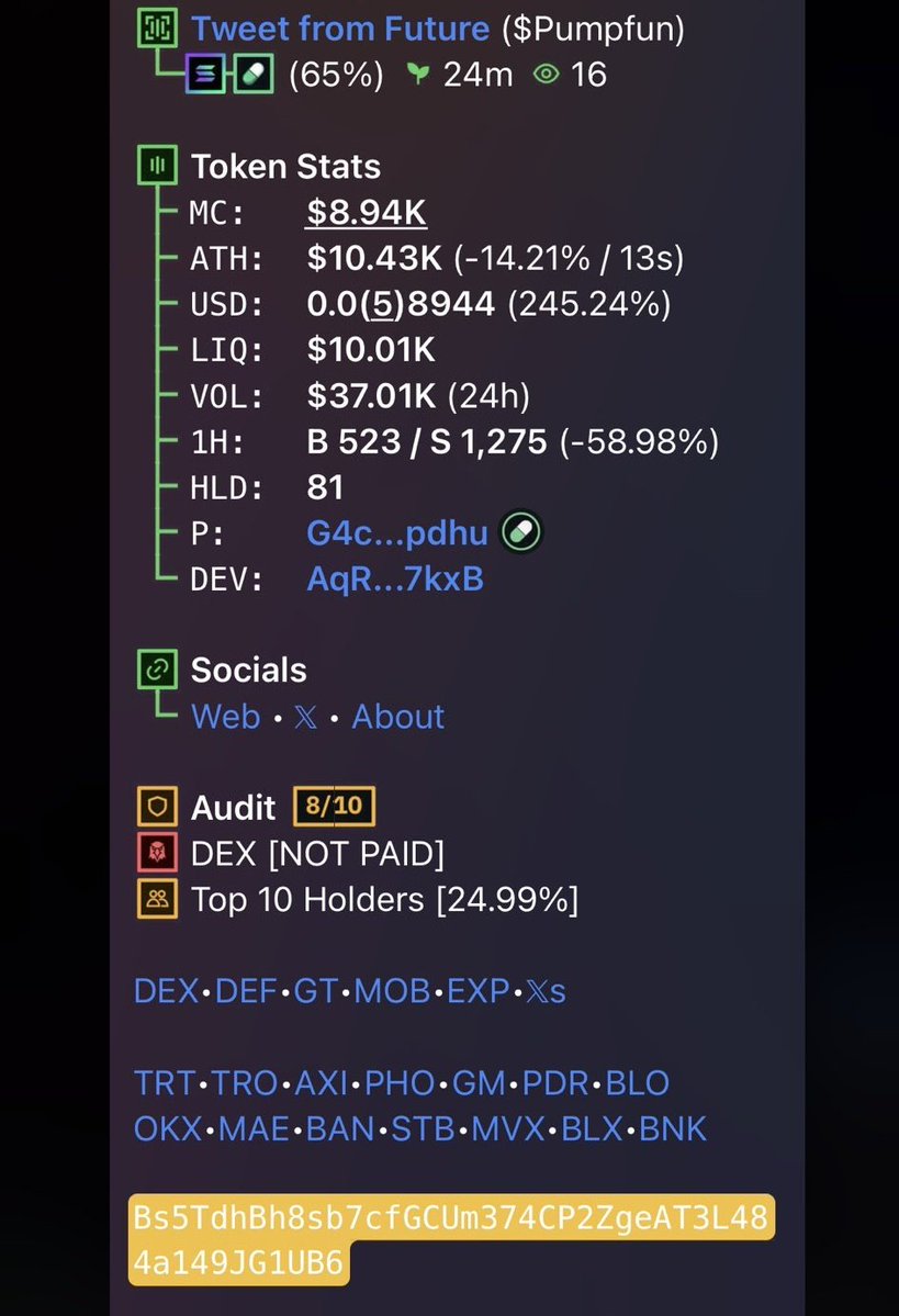 ronaldscalls's tweet image. Massive 10x up on my call $PUMPFUN
Called on private TG🍀
Dm for entry

Bs5TdhBh8sb7cfGCUm374CP2ZgeAT3L484a149JG1UB6
#solana #memecoin #memecoin1000x